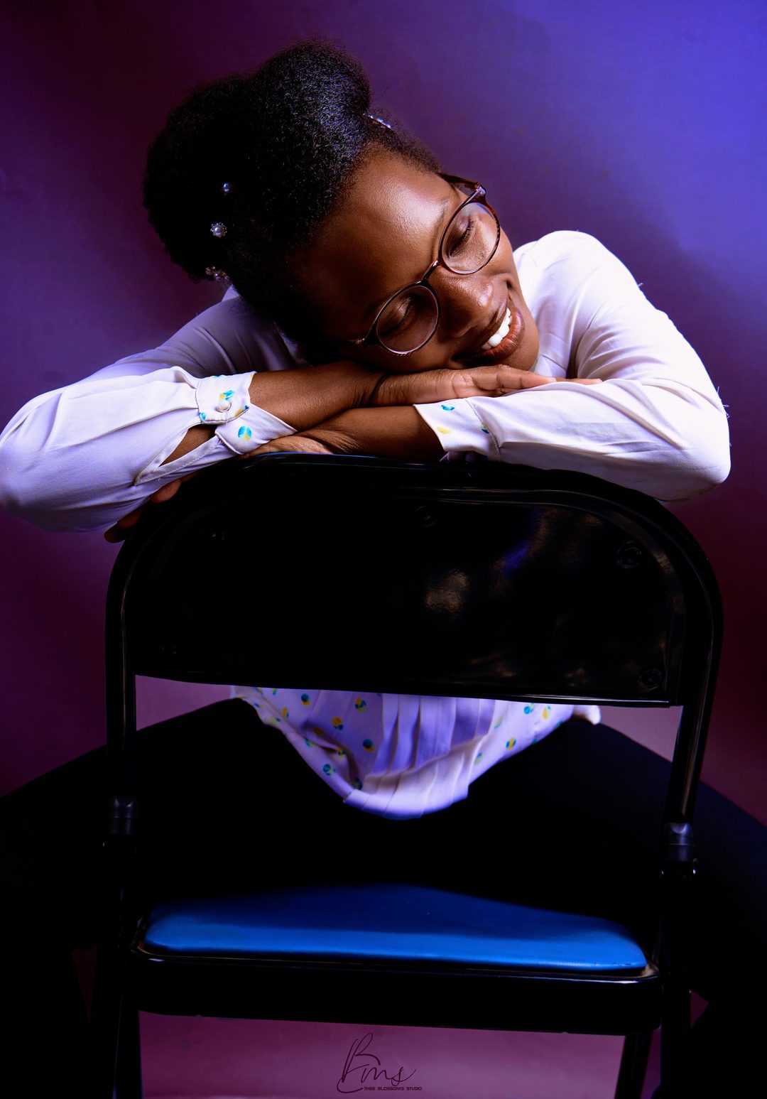 Joyful studio portrait